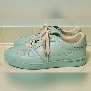 Coach Clip Court Leather Light Teal Sneaker Men's Size 10.5D